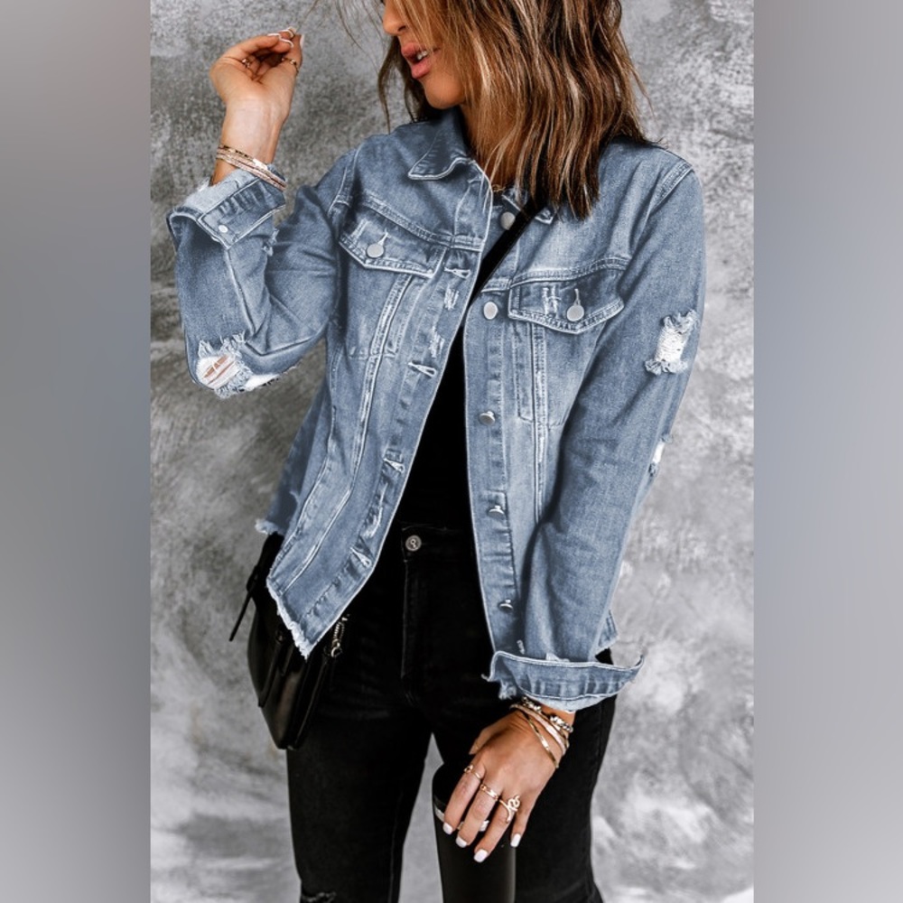 Distressed Denim Jacket